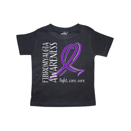 

Inktastic Fibromyalgia Awareness Fight Care Cure with Purple Ribbon Gift Toddler Boy or Toddler Girl T-Shirt