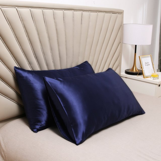 Xiao Hua 3 fundas de almohada de seda lavada. Suaves y agradables al tacto, brindan una sensación de lujo y confort. 20,08 x 25,98 pulgadas (azul violáceo).