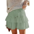 thumbnail image 1 of Pantalones cortos Aoudery Flowy para mujer, pantalones cortos estilo bohemio con volantes, 1 of 6