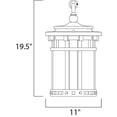 thumbnail image 2 of Maxim Santa Barbara VX Three Light 19-Inch Outdoor Hanging Lantern - Sienna - 40039CDSE, 2 of 3