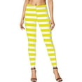 thumbnail image 4 of Riforla Women Leggings Casual Striped High Waisted Soft Stretch Yoga Pants Comfortable Workout Tights Daily Wear Women's Pants Yellow M, 4 of 7