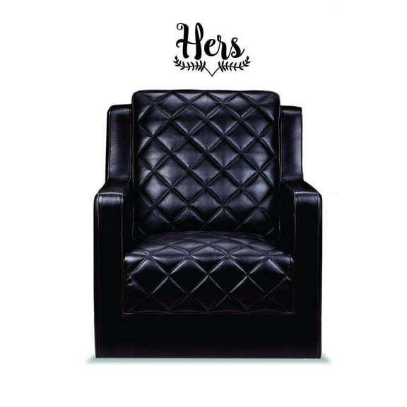 Hers Vinyl Wall Decal for Home - Ring Bride Spouse Groom Wedding Cute Wall Décor Bedroom Living Room Entry - Removable High Tact - Size: 12 In x 18 In