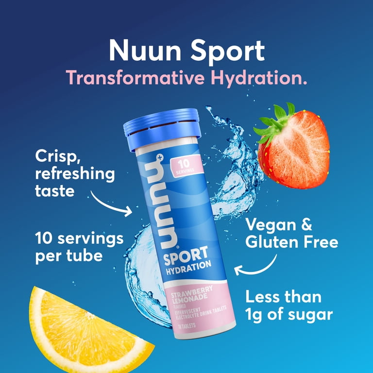 Nuun, Electrolyte Drink Tablets, 8 Pack, Strawberry Lemonade