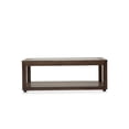 thumbnail image 2 of Michael Amini Carrollton Rectangular Wood & Glass Coffee Table in Rustic Brown, 2 of 5
