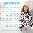 thumbnail image 7 of Xoenoiee Cow Paw Heart Print Girls Casual Pullover Top, Oversized Crewneck Sweatshirt with Side Slit, Long Sleeve Tunic Sweater Fall Outfits, Size 5-6 Years, 7 of 7