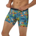 thumbnail image 3 of Picia Animals In Camping Pattern Men's Athletic Long Leg Briefs , Performance Stretch Underwear，Moisture-Wicking, 3 of 7