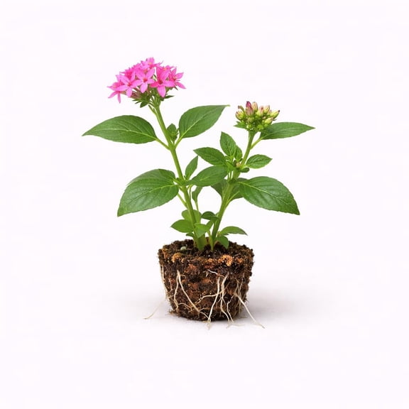 PLANT NOOK Pentas ‘Pink Profusion’ Live Plant Starter Plug 2-Pack | Bright Pink Star Flowers | Long Bloom Season | Full Sun Pollinator Container Plant