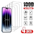 thumbnail image 1 of 4Pcs Full Cover Tempered Glass for IPhone 15 14 13 12 11 Pro Max Screen Protector for IPhone 7 8 15 Plus SE X XS XR 14Pro Glass, 1 of 6