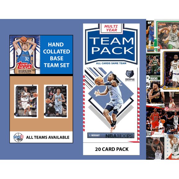 2025-26 Topps Team Set Multiyear Pack Memphis Grizzlies 2025 2024 Morant