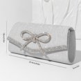 thumbnail image 4 of Bolso de mano Trisapu Bow Evening Sparkly Rhinestone Silver, 4 of 8