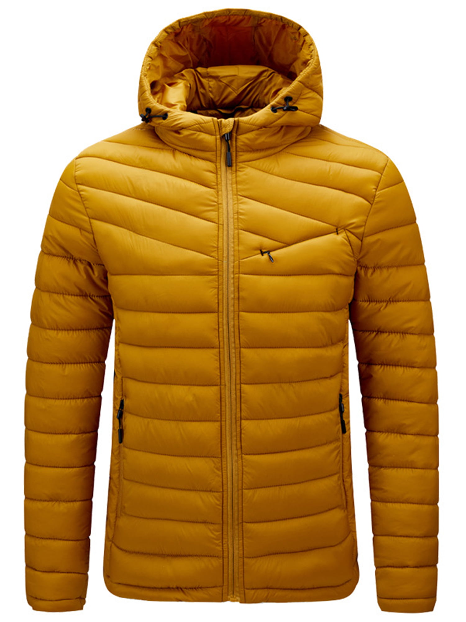 Men's Winter Warm Puffer Hoodies Hooded Coat Jacket Sweatshirt Tops Outwear Zip 