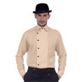 thumbnail image 1 of C1293 Ulysses Side-Button Shirt, Almond - Small, 1 of 1