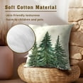 thumbnail image 4 of Pine Tree Throw Pillow Covers 20x20 Set of 2, Green Rustic Style Natural Forest Winter Snowflake Cotton Square Decorative Pillowcase Cushion Cover for Home Sofa Bed Outdoor, 4 of 4
