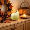 thumbnail image 5 of Fall Decor Halloween Pumpkin Decorations Yellow Blue Foam Artificial Pumpkin Pastel Autumn Harvest Tabletop Decor Farmhouse Cottagecore Tiered Tray Centerpiece for Thanksgiving (1PCS), 5 of 7