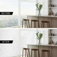thumbnail image 3 of Privacy Window Film 30x200cm Adhesive Electrostatic Window Film Begonia Pattern Frosted Window Film Opaque UV Protection for Office Bedroom Living Room, 3 of 5