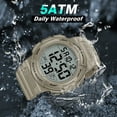 thumbnail image 5 of Men's Digital Sports Watch With Stopwatch/Alarm/Dual Time/ LED Backlight Outdoor Sports Waterproof Watch PU Strap Gifts for Man Christmas Gifts, 5 of 9