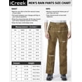 thumbnail image 3 of iCreek Men's Rain Pants Waterproof Cargo Pants Breathable Lightweight Over Pants Windproof Outdoor, 3 of 6
