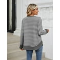 thumbnail image 3 of IWEMEK Long Sleeve Tops for Womens Crewneck Loose Fit Fall Plus Size Teeshirts Size 2XL, 3 of 7