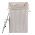 thumbnail image 2 of Cesto Plegable de Bambú Color Blanco  AGBOX con Asas para Fácil Transporte, 2 of 5