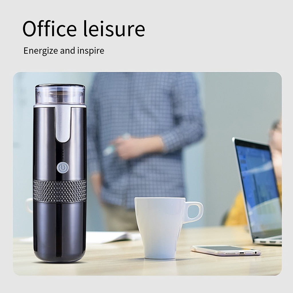 Portable Car Instant Capsule Espresso Maker Pod-Coffee Machine Brewing Coffee Maker USB Charging Fit for Outdoor Camping