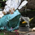 thumbnail image 2 of IDEANATEGRATE 1Pack Resin Design Fountain Decor For Outdoor Garden Water Circulation 4.7x3.5x2.4in, 2 of 8