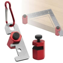 High Accuracy Aluminum Alloy Stair Gauge Jig Tool For Woodworking | Hexagonal Design & Anti-Slip Screws For Precise Layouts On Stairs And Framing Projects(Red),Ccwuwei