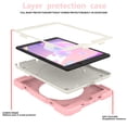 thumbnail image 5 of iPad 6th/5th Generation 9.7 Case, Protective Case with Pencil Holder, [Crossbody Strap], Full-Body Silicone+PC Rotatable Kickstand & Hand Strap for iPad 5th/6th Gen/Air 2/ Pro 9.7,Pink, 5 of 11