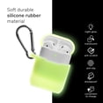 thumbnail image 3 of AirPods Case [Front LED Visible], GMYLE Silicone Protective Shockproof Earbuds Case Cover Skin with Keychain Kit Set Compatible for Apple AirPods 1 & 2 (Night Glow Neon Yellow), 3 of 8