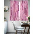 thumbnail image 4 of Impressionist Style Sheer Curtains 72 Inches Long 2 Panels Abstract Pink Gradient Minimalist Light Filtering Semi Sheer Window Curtains Drapes for Bedroom Living Room 52"x72", 4 of 7