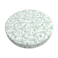 thumbnail image 2 of Lsque Leaf Print Round Bar chair cushion covers Velvet Fabric Premium Comfort Protects from Scratches and Stains for 14-17 Inch Chair- 13 inch, 2 of 7