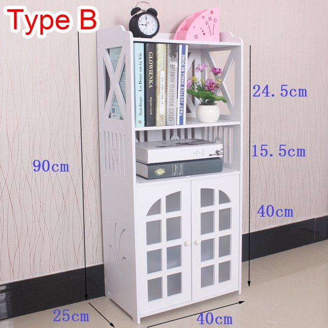 Bathroom Cabinet Corner Storage Shelf Rack Toilet Bath Sink Organizer Standing