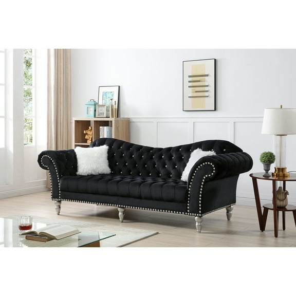 Glory Furniture Wilshire G0952A-S Sofa   BLACKVelvet