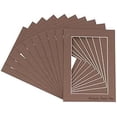 thumbnail image 1 of Pack Of Ten 16X20 Mats Bevel Cut For 12X16 Photos - Acid Free Chocolate Brown Precut Matboards For Pictures, Photos, Framing - 4-Ply Thickness, 1 of 2