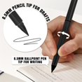 thumbnail image 3 of shiyou-2PCS Ballpoint Pen + Pencil, Multi-Function Medium Point Boligrafos, Dual-ended Pen with Black Ink for School with Gift Box, Office Work Pens for Meeting Recording, Handwritten Drafts, White+B, 3 of 4