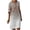 Gray, variant on QENGING Spring Dresses for Women Summer 3/4 Sleeves Shirt Dress Floral Printed Waist V-Neck Knee-length Dress Gray 2023 Clothes