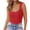 *Red, variant on ClodeEU Women's Square Neck Sleeveless Tank Top,Solid Color Fitted Basic Cami Tops Black,Womens Plus XXL