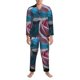 thumbnail image 3 of Balery Blue Lipped Pit Viper And Three Pink Roses Pijama para Hombre de Dos Piezas con Manga Larga, Conjunto de Dormir y Descanso Suave con Bolsillos-Large, 3 of 7