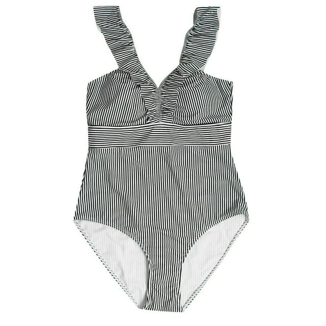 Bikini Swimsuit Ruched Bottom Women One Piece Push Up Printed Bikini Beach Bathing Monokini Swimsuit Swimwear