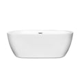 thumbnail image 2 of Soho 60 Inch Freestanding Bathtub in White with Polished Chrome Drain and Overflow Trim, 2 of 5