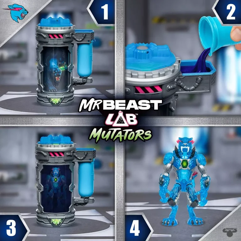 Mr Beast Lab Mutators Stealth Panther Action Figure Mutation