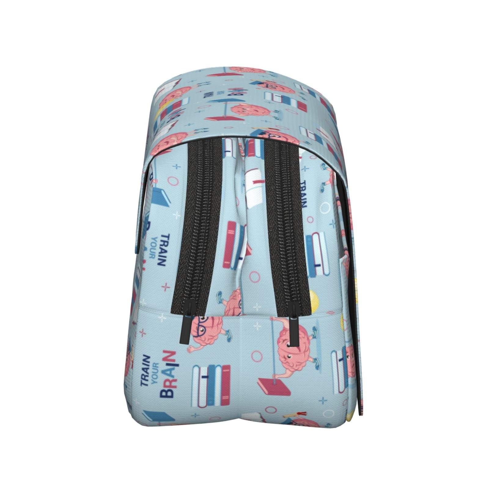 Rateoe Brain Training Pattern Double Clamshell Pen Case, Storage Organizer with Two Zipper Compartments– Holds Up to 50 Pencils & Pens