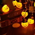 thumbnail image 2 of Vorkoi Halloween Pumpkin LED Lights, Pumpkin Orange String Lights with 20 Lantern Lights, Halloween Lanterns String Lights for Indoor Outdoor Party Garden Bedroom Camper Decor, 2 of 5