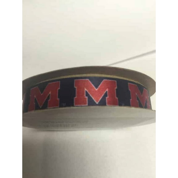 Ole Miss Ribbon 9/16-Inch Width, 9 Foot Spool
