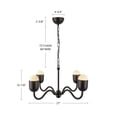 thumbnail image 5 of Alora Lighting CH558427BGOP Effie 4 Light 27" Wide Chandelier - Brushed Gold / Opal Glass, 5 of 7