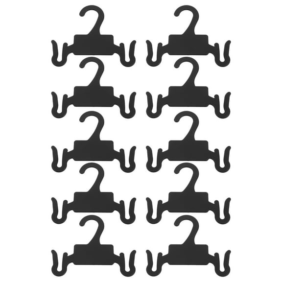 WHAMVOX 10 Pcs Shoe Hanger Hook Slippers and Shoe Hooks 11.50X9.60X0.30CM Black
