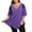Purple, variant on asdoklhq Womens Plus Size Tops Clearance,Womens Plus Size Flare Lace Asymmetrical Tunic T-shirt Tops