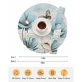 thumbnail image 6 of 15 Inch Round Placemats Set of 6, Spring Floral Non Slip Heat Insulation PP Table Mats, Vintage Tulips Flower Butterfly Retro Wood Blue Washable Place Mats for Kitchen Dining Party Table Decor, 6 of 7