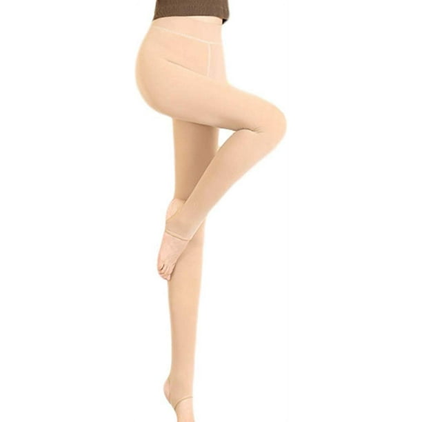 Mallas termicas elasticas calidas de invierno para mujer medias con forro polar pies caqui Excelente Rendimiento ER005775CYL Walmart en linea