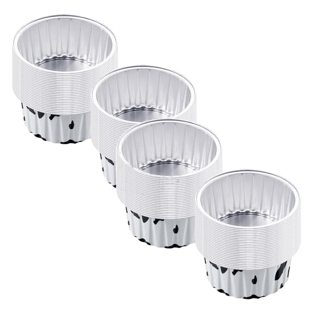 Oleegame Rouleau de Papier d'Aluminium 2 Pcs 50 Pcs Gobelets Ronds Réutilisables en Papier d'Aluminium Papier d'Aluminium pour Friteuse à Air Chaud