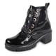 thumbnail image 1 of Botas Dama Mujer Charol Negro Tacón Ancho Casuales negro 23 Incógnita 088D94, 1 of 4